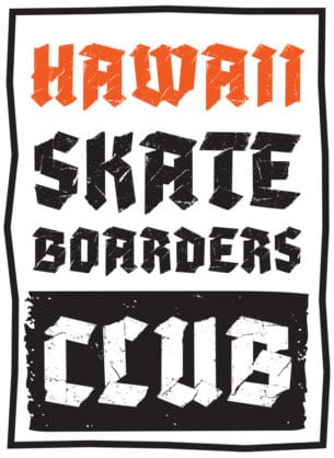 hawaii skateboarders club logo